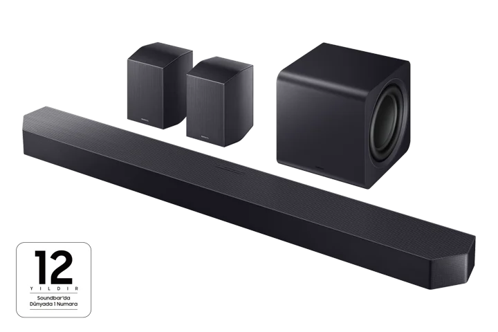 Q-serisi Soundbar HW-Q990F 11.1.4 ch Subwoofer & Arka Hoparlör (2025) Black